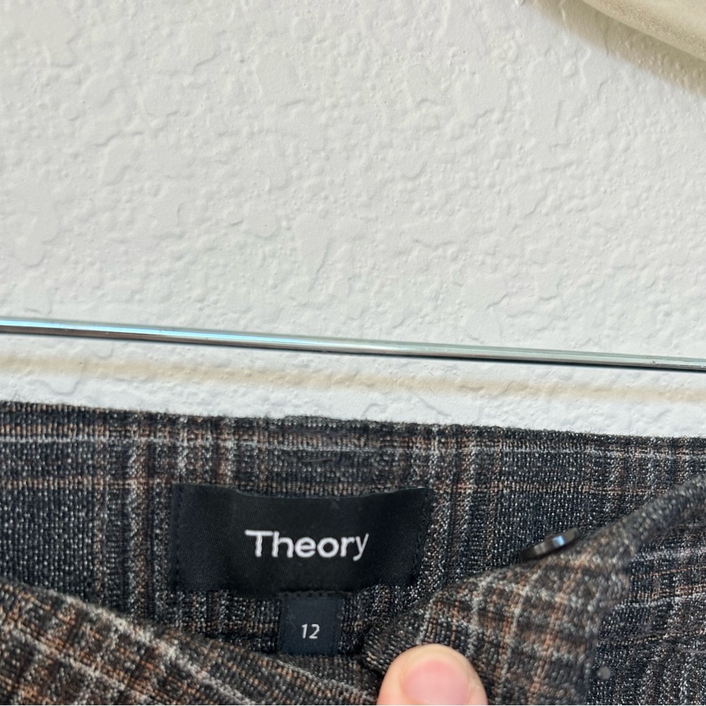 Theory Plaid Straight Leg Pants - Picture 4 of 6